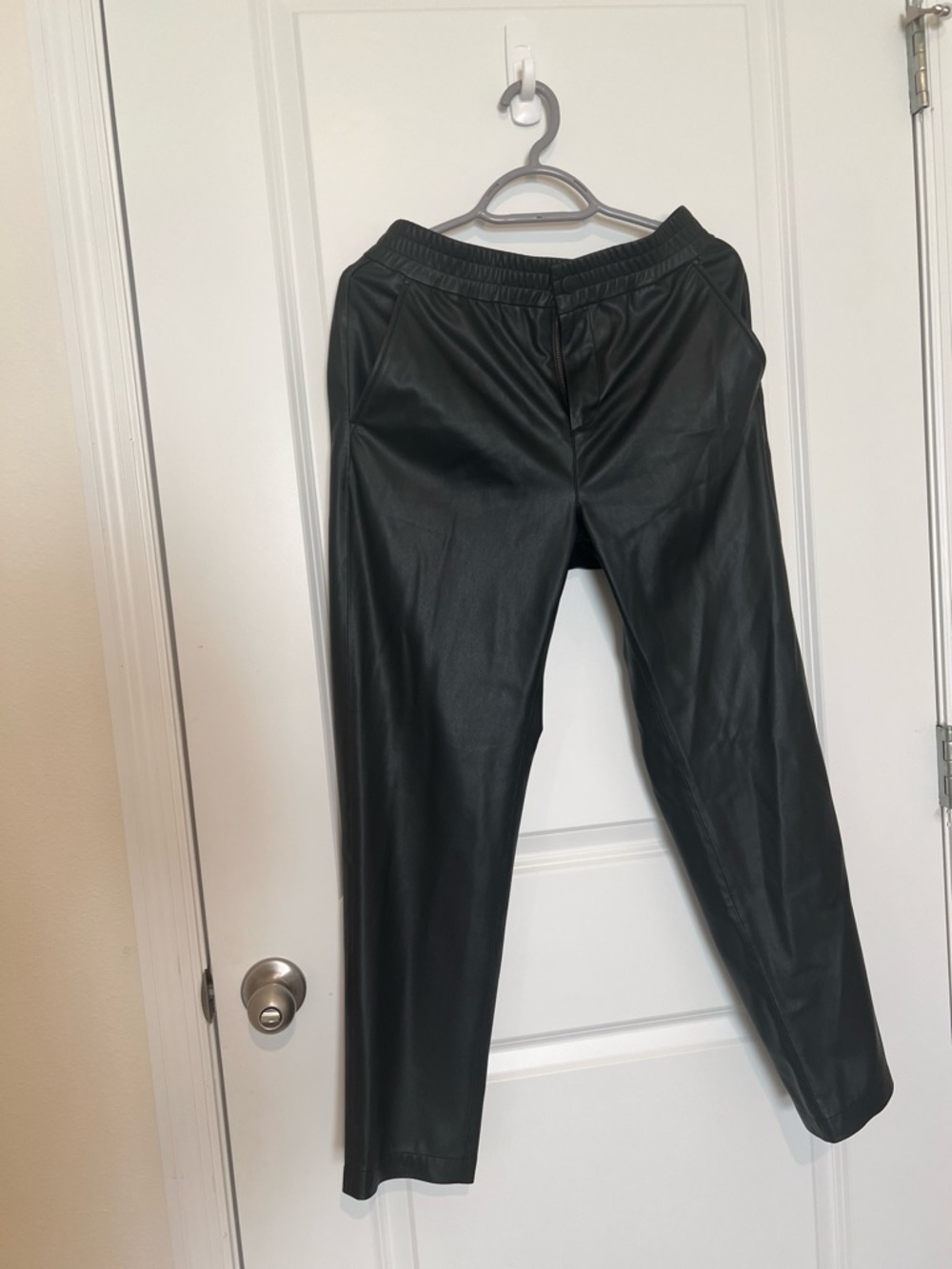 Vegan Leather/ AG Jeans - Women's Black Faux Leather pants! Size 26